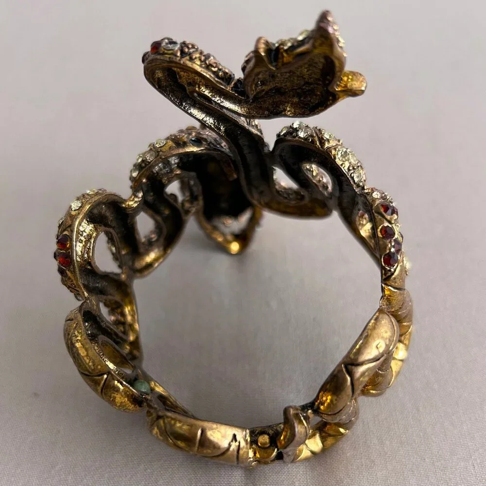 Dragon Rhinestone Fashion Bracelet Cuff - Picture 5 of 8